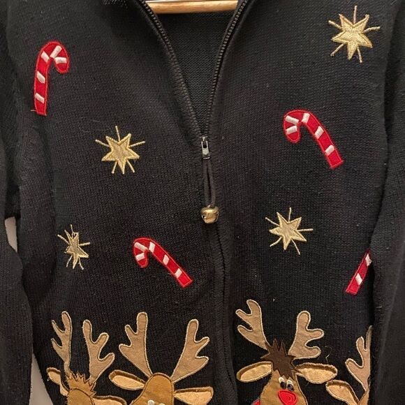 Tiara International spectacular zip up sweater - Picture 6 of 8